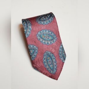 Embassy Square Men's 100% Silk Paisley Print Necktie Made In The USA